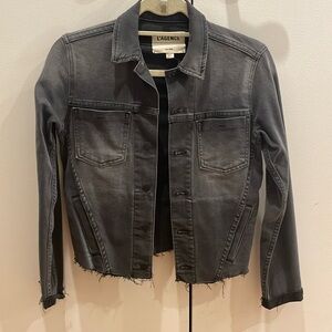 L’AGENCE Janelle Slim-Fit Denim Jacket S/P